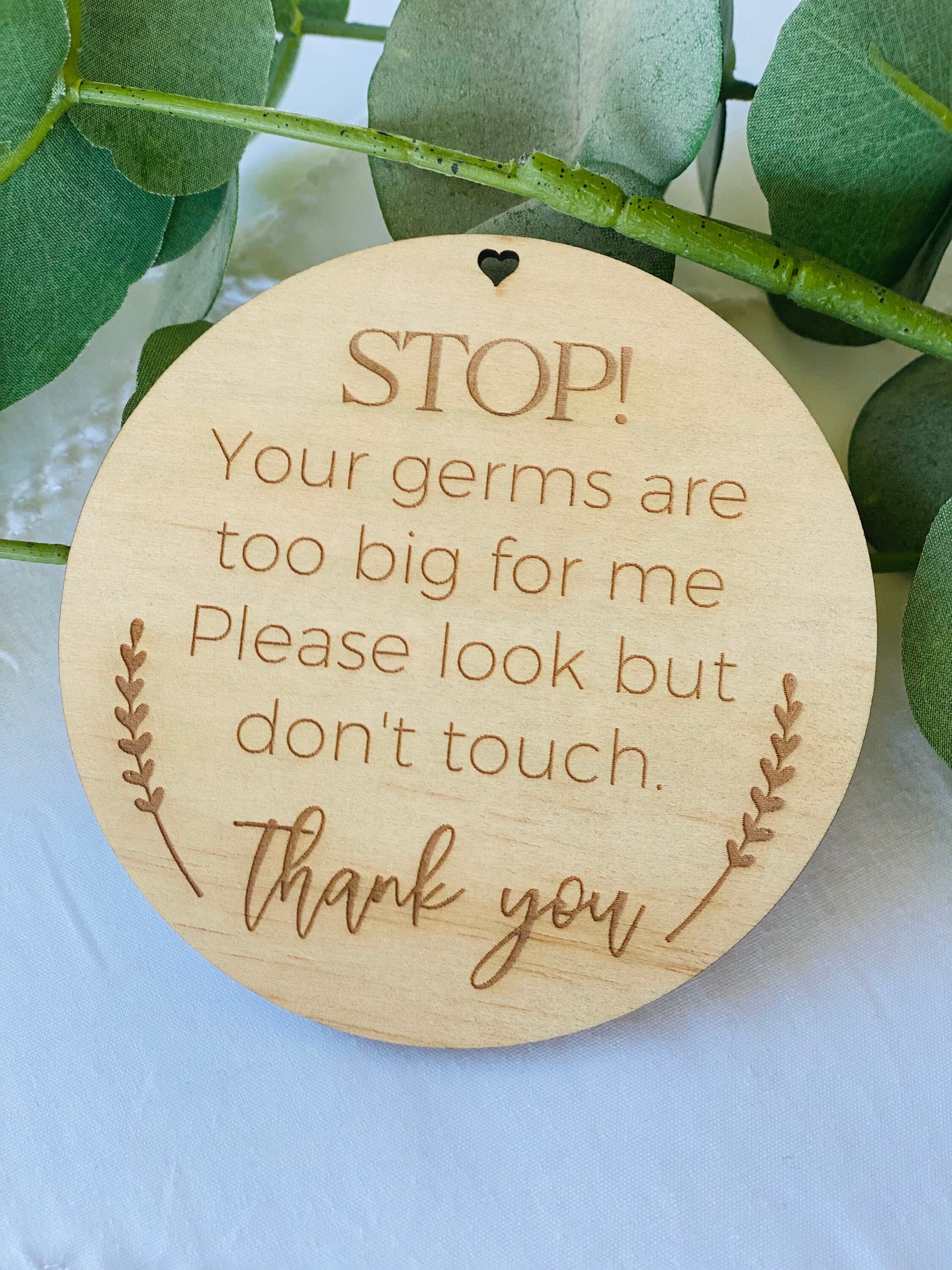 Baby pram sign | dont touch pram sign | your germs are too big for me sign | look but don’t touch sign | pram tag | car seat tag