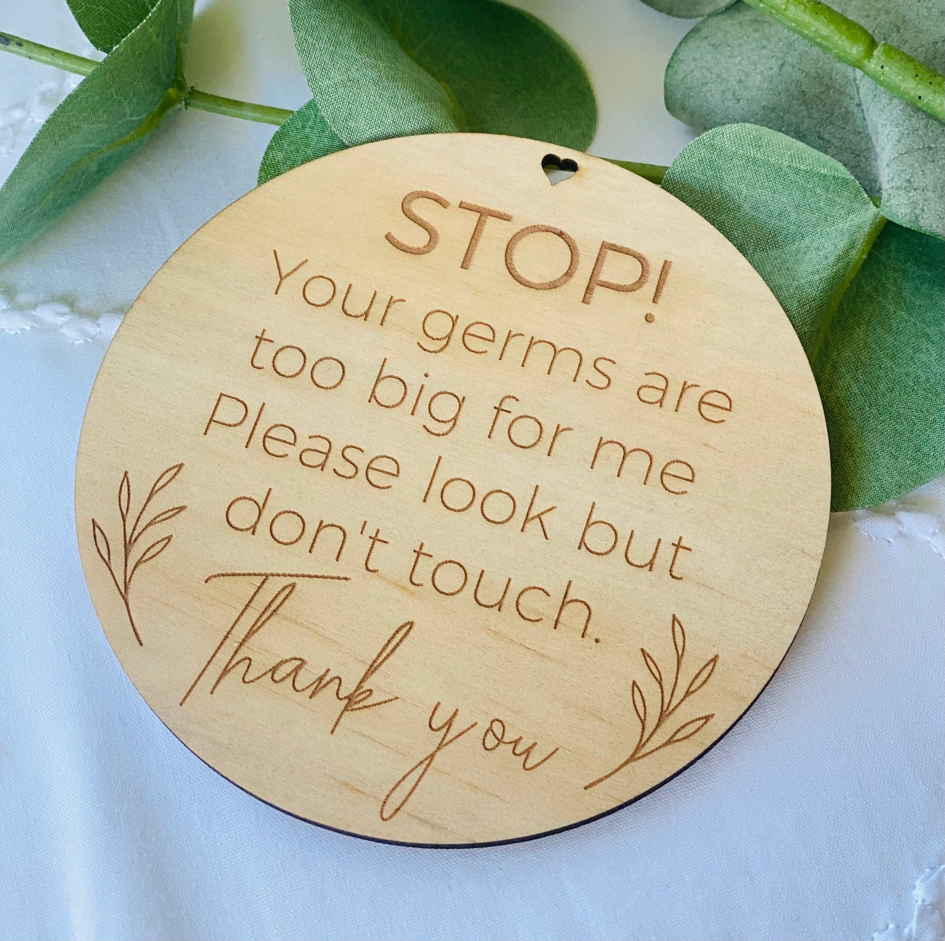 Baby pram sign | dont touch pram sign | your germs are too big for me sign | look but don’t touch sign | pram tag | car seat tag