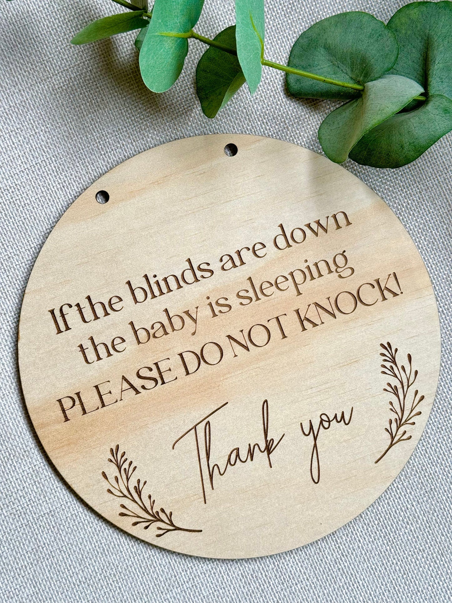 baby sleeping sign | Do not knock sign | do not disturb sign