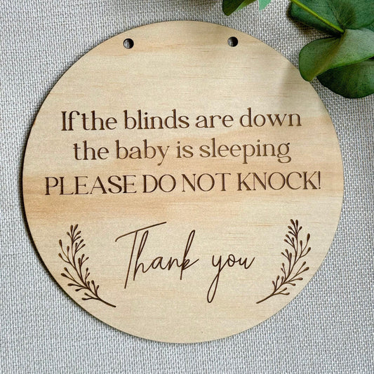 baby sleeping sign | Do not knock sign | do not disturb sign