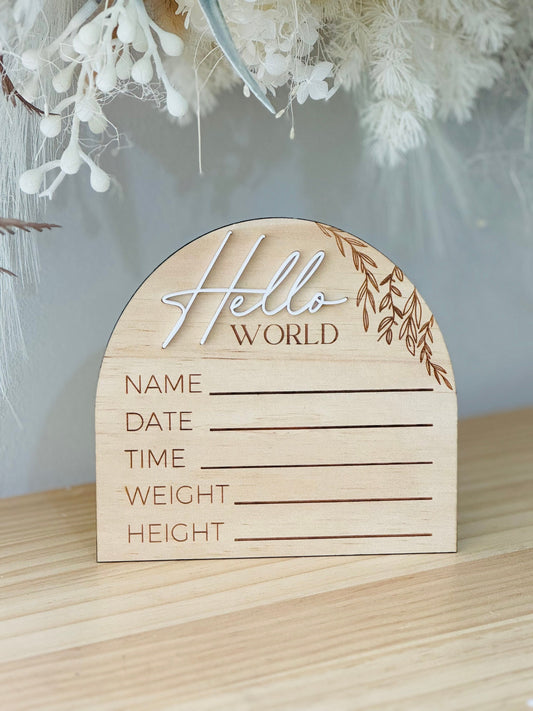 Birth announcement plaque | Birth announcement sign | new baby announcement plaque