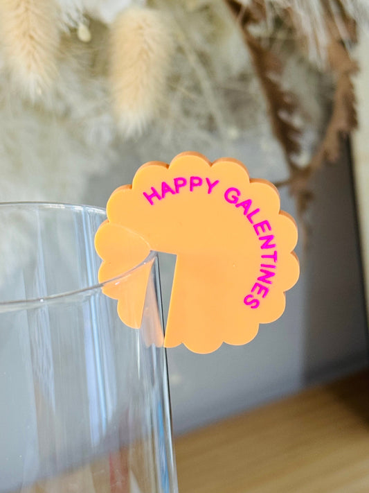 Galentines drink tags - wavy drink tags
