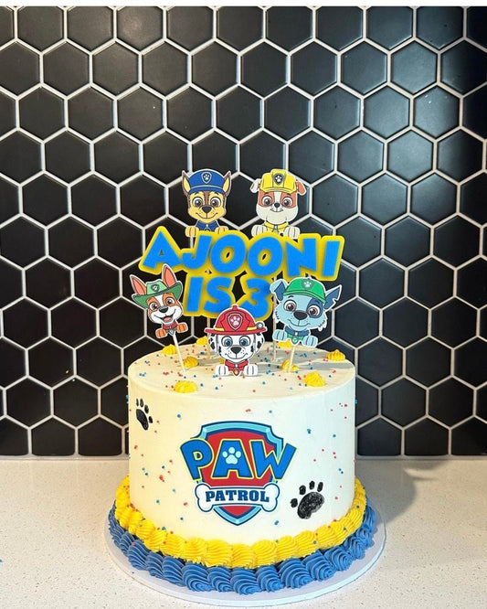 Kids cake topper | personalised cake topper | kids name and age topper