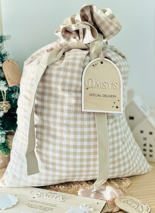 Santa Sack | Santa sack tag | personalised Christmas sack | Christmas tag
