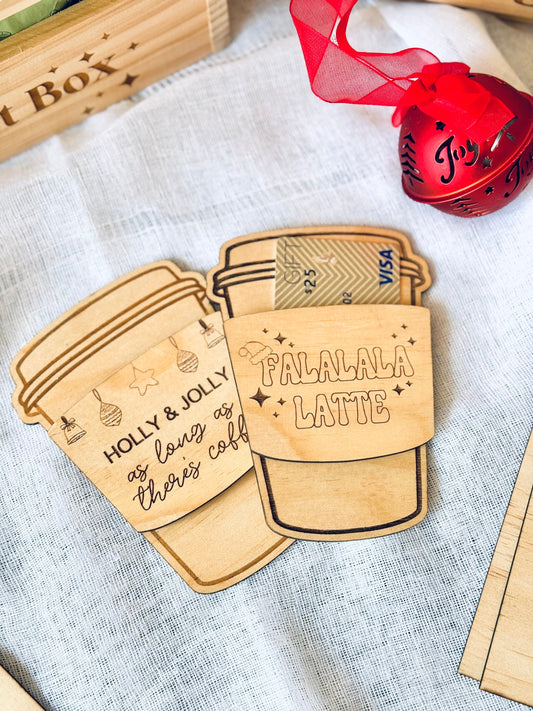 Gift card holder | Christmas gift card holder | coffee cup gift card holder | Latte gift card holder