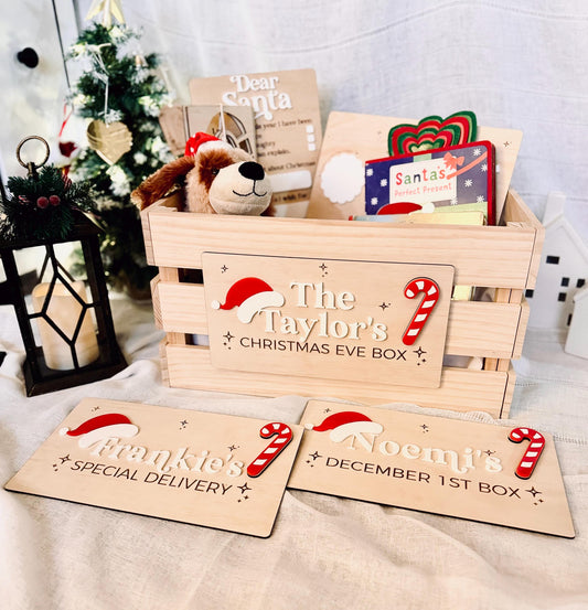 Interchangeable Christmas Crate | Special Delivery crate | Christmas Eve Box | December 1st Box | Personalised Christmas crate
