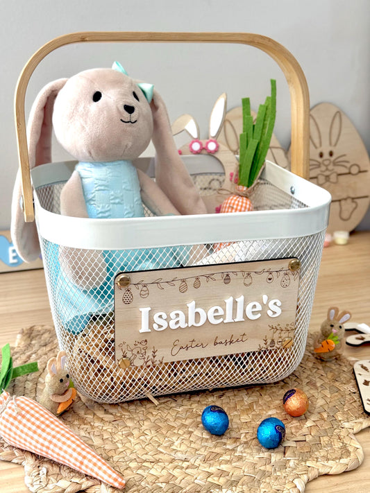 personalised Easter basket | Easter egg hunt basket | Easter gift basket | kids Easter basket