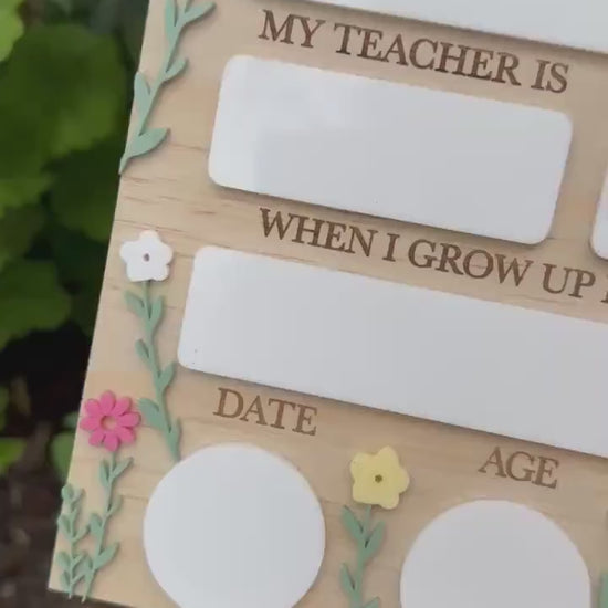 First day of school board | last day of school board | Interchangeable first day board